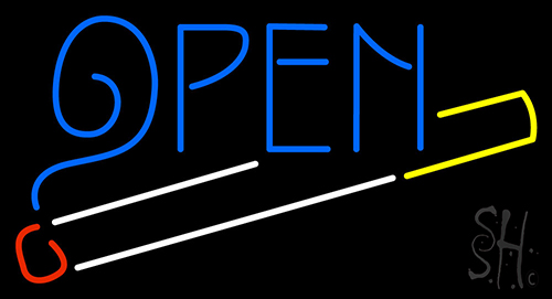 Open With Cigarette LED Neon Sign
