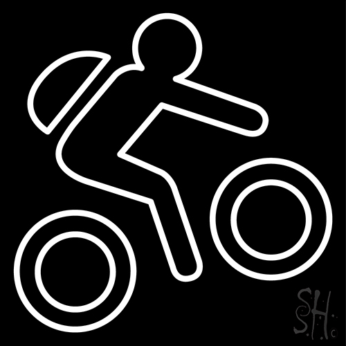 Sports Mountain Biking Icon LED Neon Sign