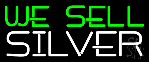 We Sell Silver LED Neon Sign