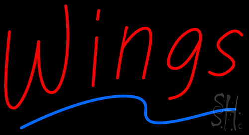 Wings With Wave Line LED Neon Sign