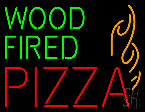 Wood Fired Pizza LED Neon Sign