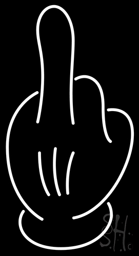 Middle Finger Red LED Neon Sign