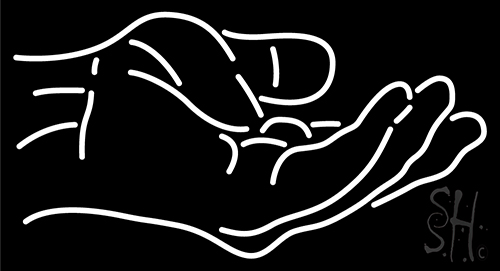 Open Praying Hands LED Neon Sign