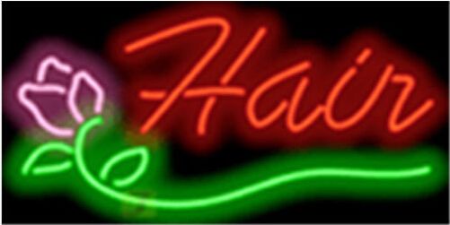 Hair Salon Flower Rose LED Neon Sign